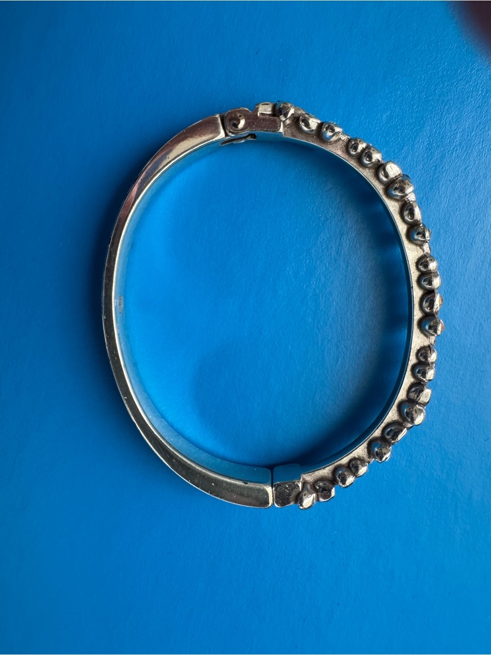 Brighton Silver Floral hinged bangle Bracelet - Picture 2 of 5
